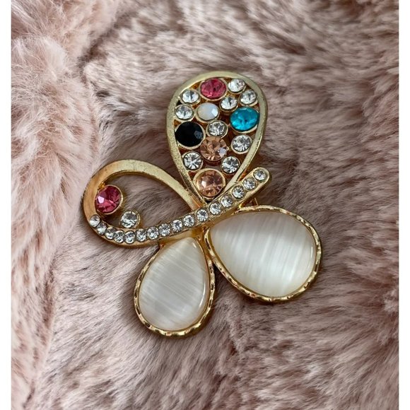 Vintage Crystal Butterfly Broach/Pin - Picture 4 of 4